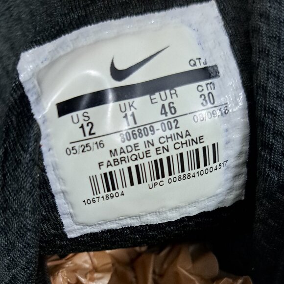 %Size 12 Nike Air Max 95 Black 2015 806809-002 Sneaker boot Men 806809-002 (A3) main image 6